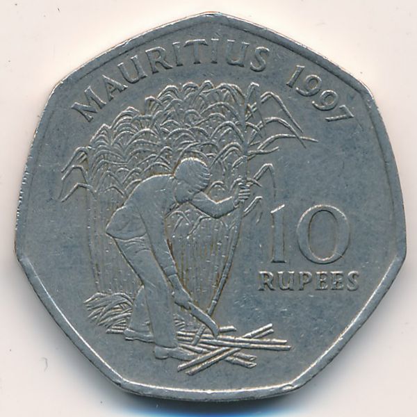 Маврикий, 10 рупий (1997 г.)