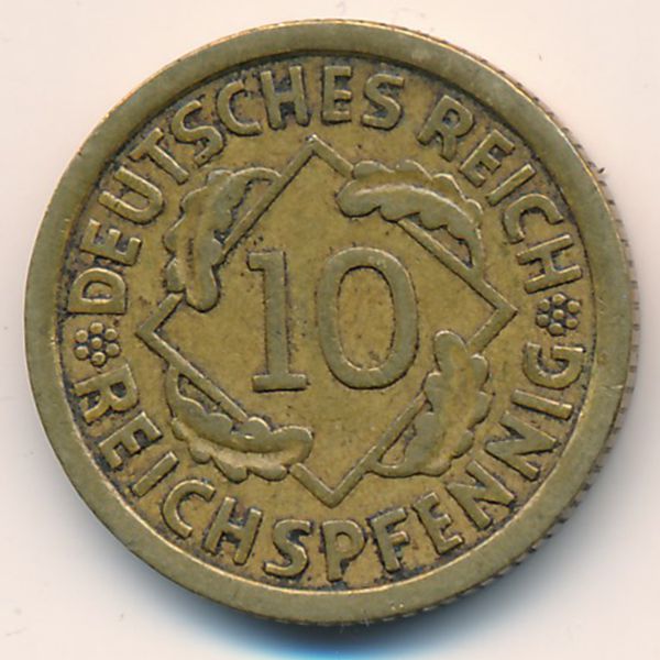 Веймарская республика, 10 рейхспфеннигов (1932 г.)