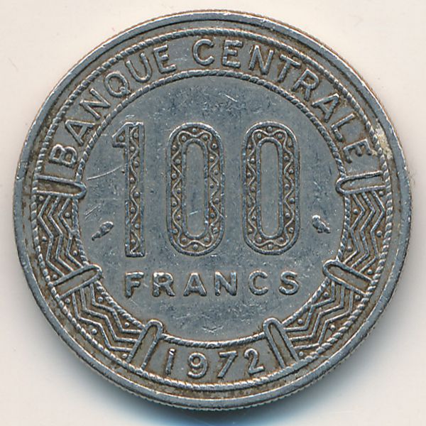 Чад, 100 франков (1972 г.)
