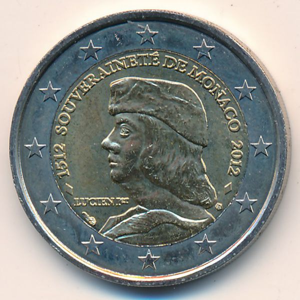 Монако, 2 евро (2012 г.)