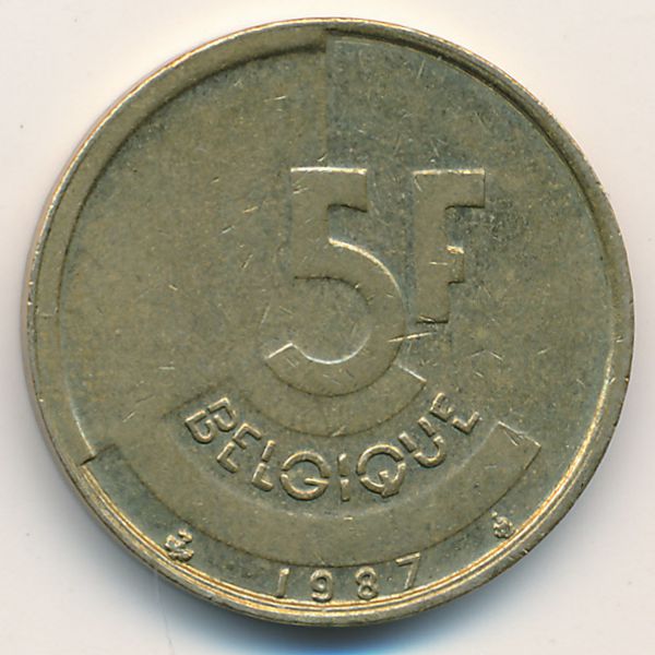 Бельгия, 5 франков (1987 г.)