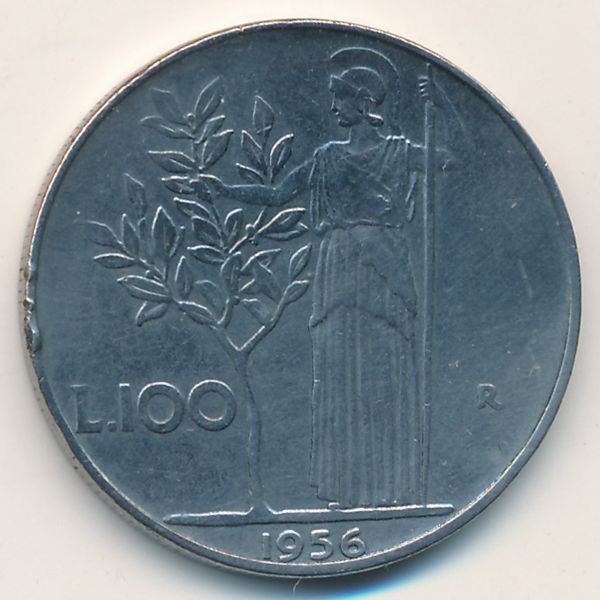 Италия, 100 лир (1956 г.)