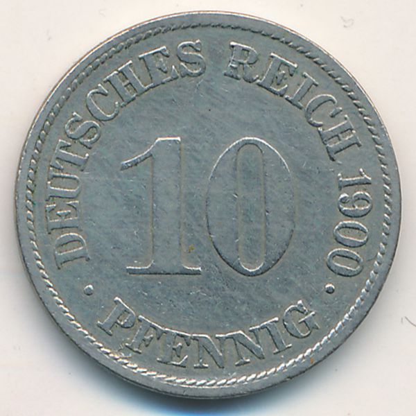 Германия, 10 пфеннигов (1900 г.)