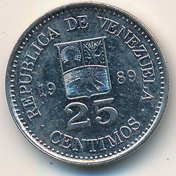 Венесуэла, 25 сентимо (1989 г.)