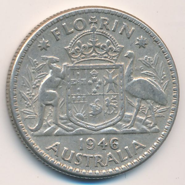 Австралия, 1 флорин (1946 г.)
