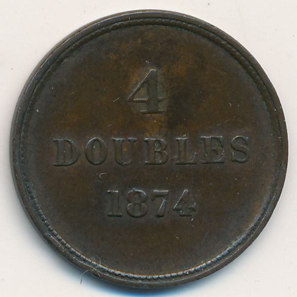 Гернси, 4 дубля (1874 г.)
