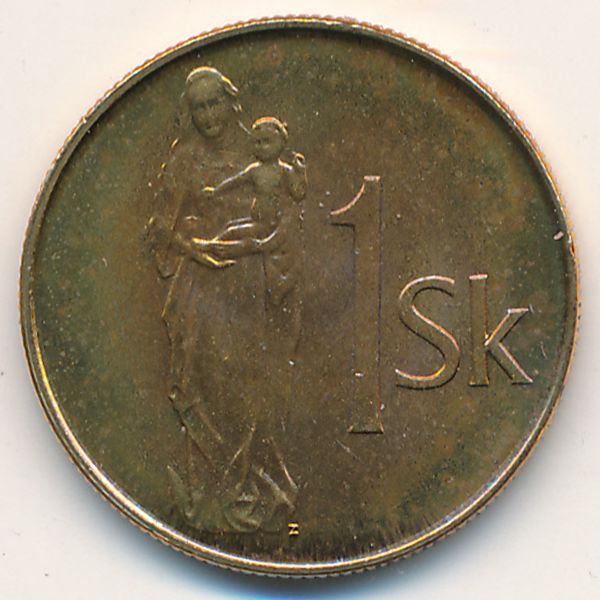 Словакия, 1 крона (2002 г.)