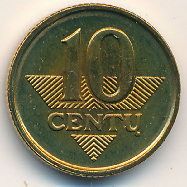 Литва, 10 центов (1998 г.)