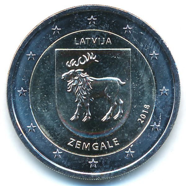 Латвия, 2 евро (2018 г.)