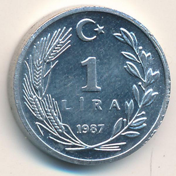 Турция, 1 лира (1987 г.)