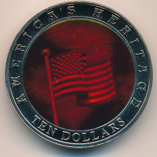 Либерия, 10 долларов (2002 г.)