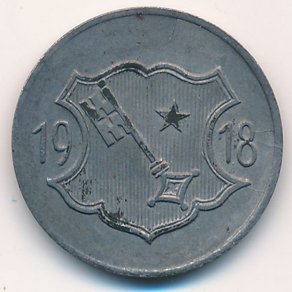 Вормс., 10 пфеннигов (1918 г.)