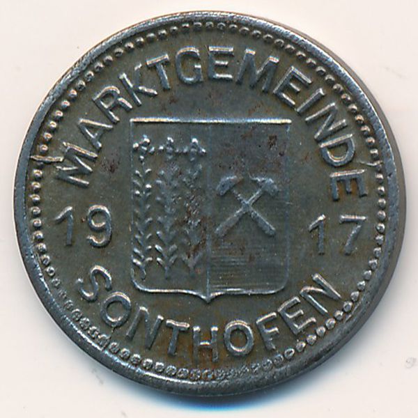 Зонтхофен., 10 пфеннигов (1917 г.)