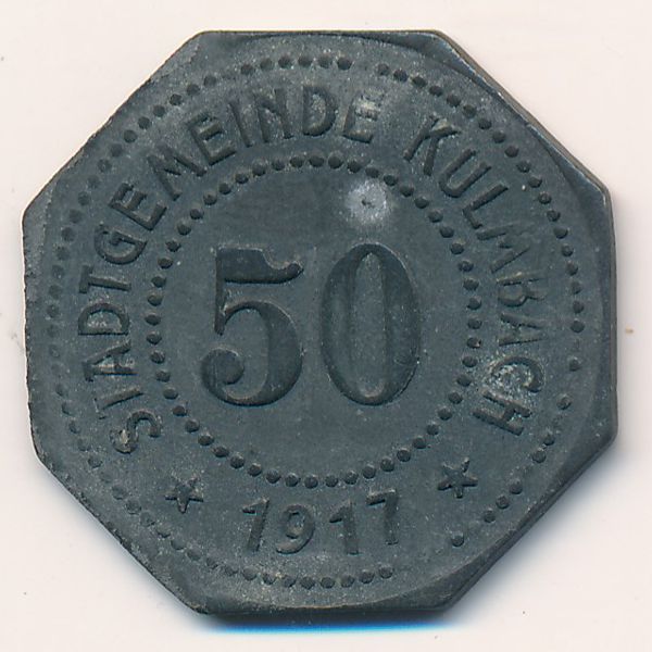 Кульмбах., 50 пфеннигов (1917 г.)