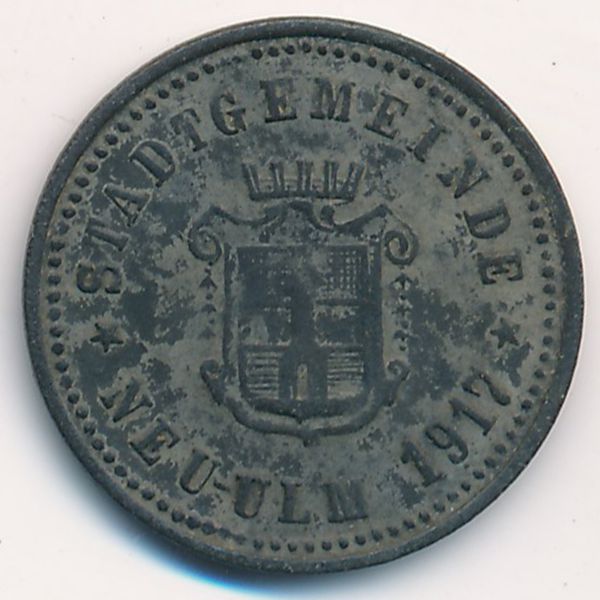 Ной-Ульм., 10 пфеннигов (1917 г.)