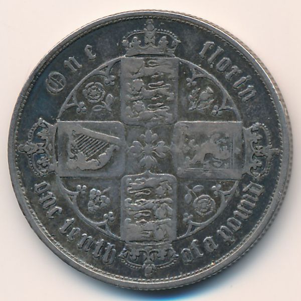 Великобритания, 1 флорин (1857 г.)