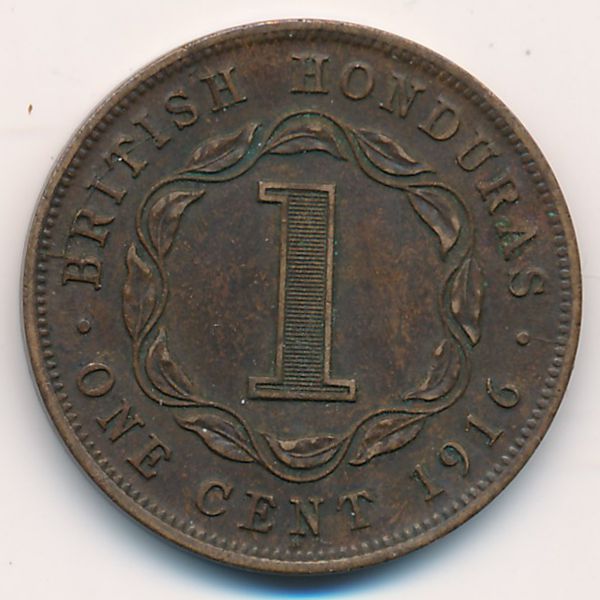 Британский Гондурас, 1 цент (1916 г.)