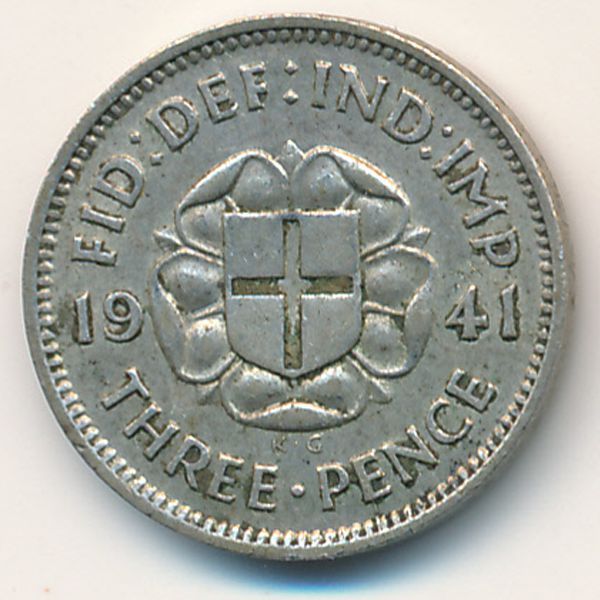 Великобритания, 3 пенса (1941 г.)