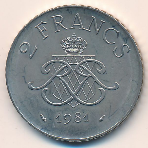 Монако, 2 франка (1981 г.)