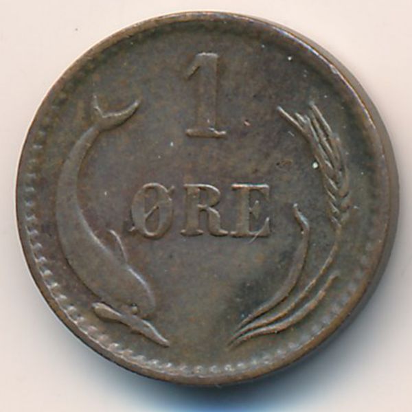 Дания, 1 эре (1887 г.)