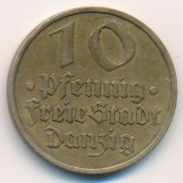 Данциг, 10 пфеннигов (1932 г.)