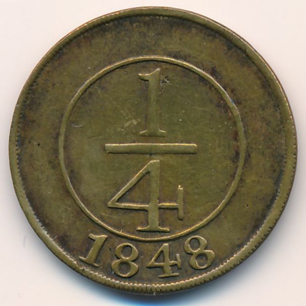 Доминиканская республика, 1/4 реала (1848 г.)