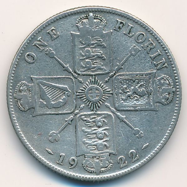 Великобритания, 1 флорин (1922 г.)