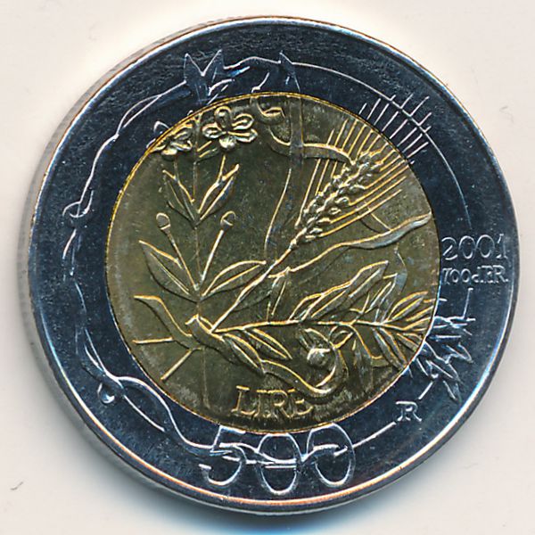 Сан-Марино, 500 лир (2001 г.)