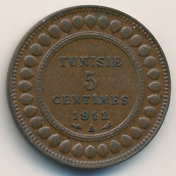 Тунис, 5 сентим (1912 г.)