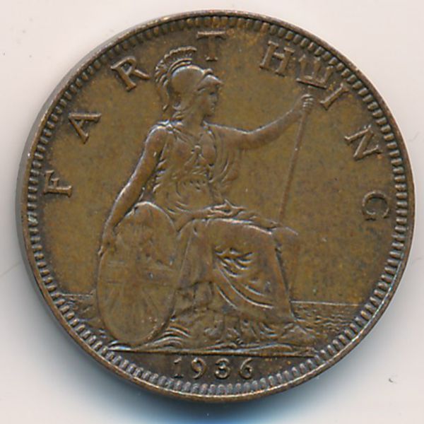 Великобритания, 1 фартинг (1936 г.)
