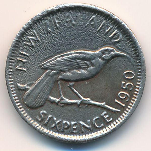 Новая Зеландия, 6 пенсов (1950 г.)