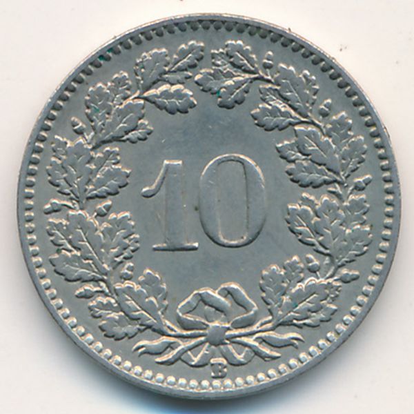Швейцария, 10 раппенов (1925 г.)