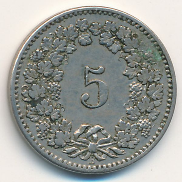 Швейцария, 5 раппенов (1894 г.)
