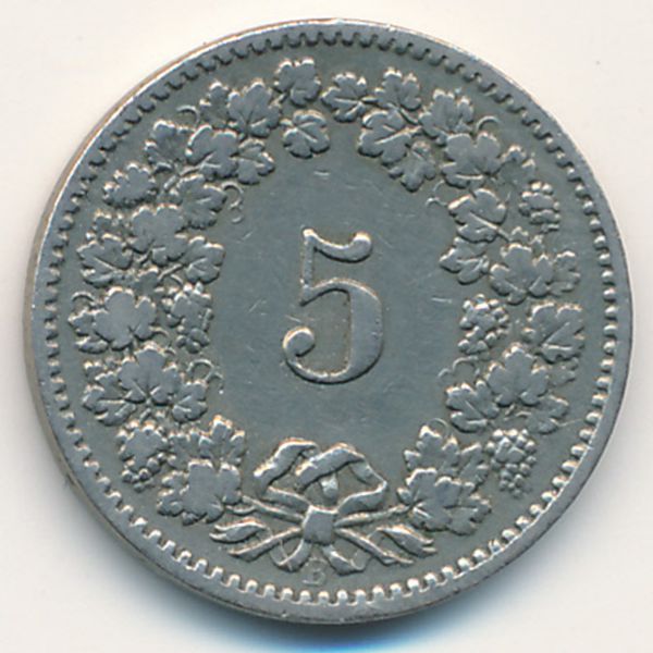 Швейцария, 5 раппенов (1900 г.)