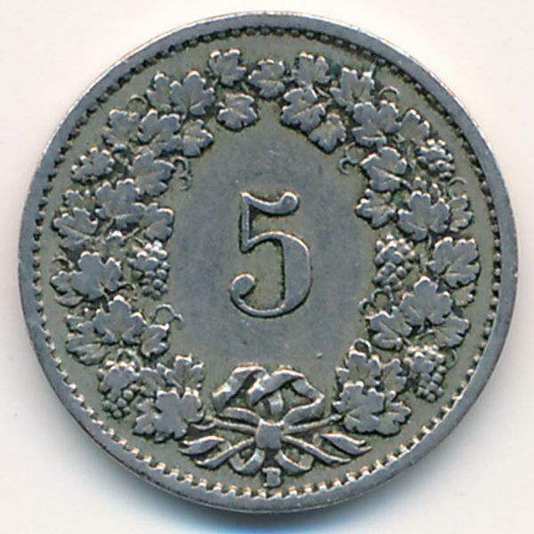 Швейцария, 5 раппенов (1919 г.)