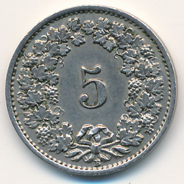 Швейцария, 5 раппенов (1921 г.)