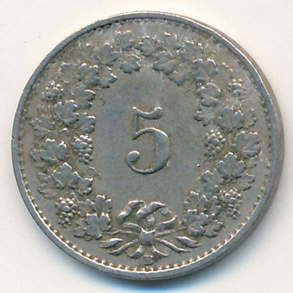 Швейцария, 5 раппенов (1927 г.)