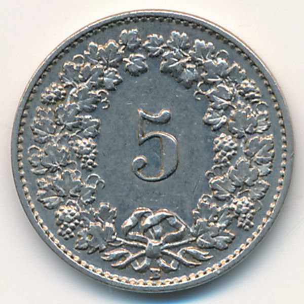Швейцария, 5 раппенов (1937 г.)