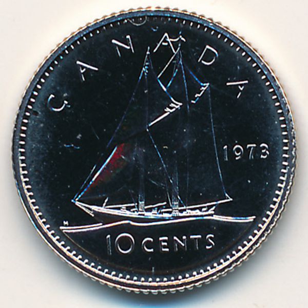 Канада, 10 центов (1973 г.)