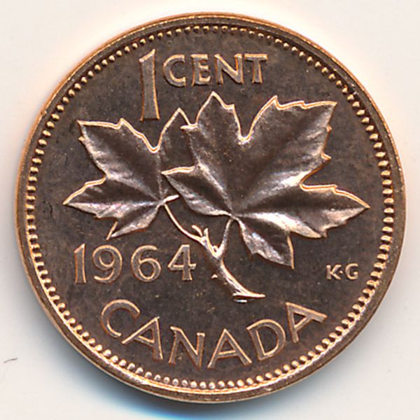 Канада, 1 цент (1964 г.)