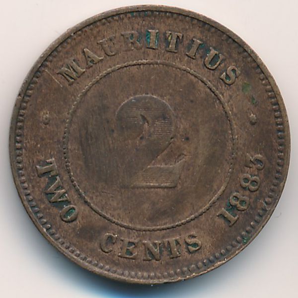 Маврикий, 2 цента (1883 г.)