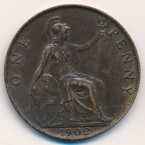 Великобритания, 1 пенни (1902 г.)