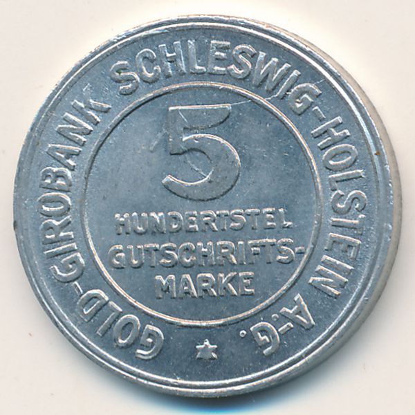 Шлезвиг-Гольштейн., 5/100 марки (1923 г.)