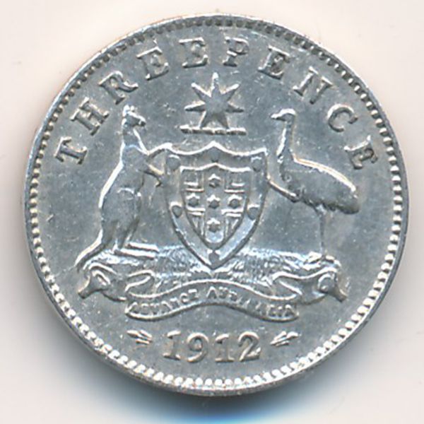 Австралия, 3 пенса (1912 г.)