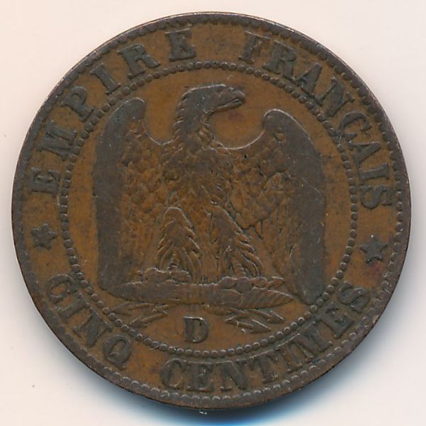 Франция, 10 сентим (1854 г.)
