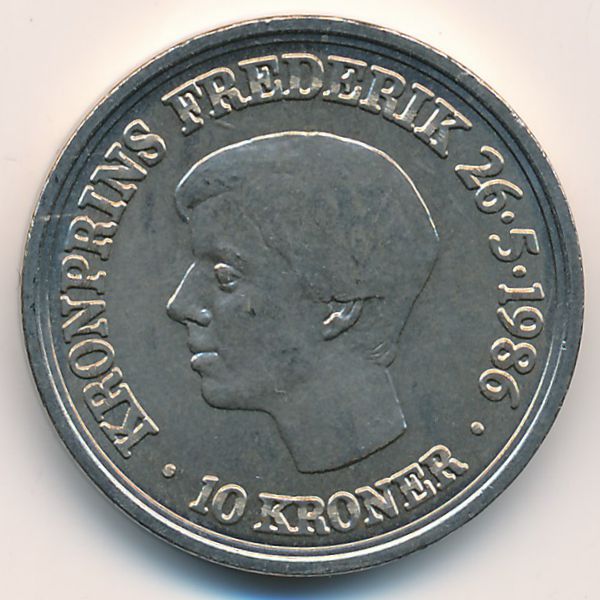Дания, 10 крон (1986 г.)