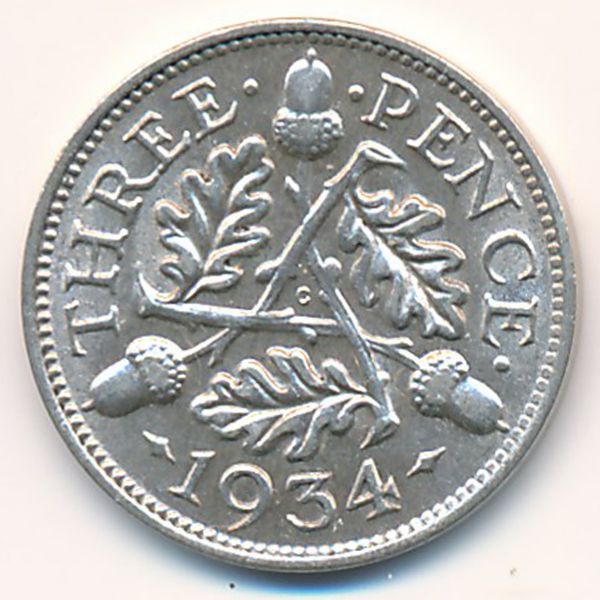Великобритания, 3 пенса (1934 г.)