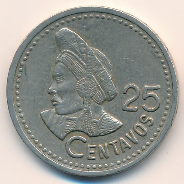 Гватемала, 25 сентаво (1997 г.)