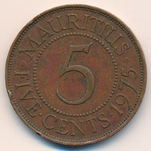 Маврикий, 5 центов (1975 г.)
