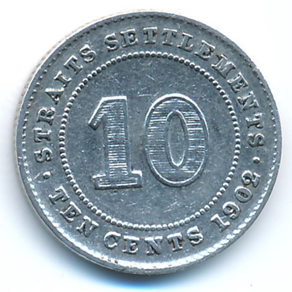 Стрейтс-Сетлментс, 10 центов (1902 г.)